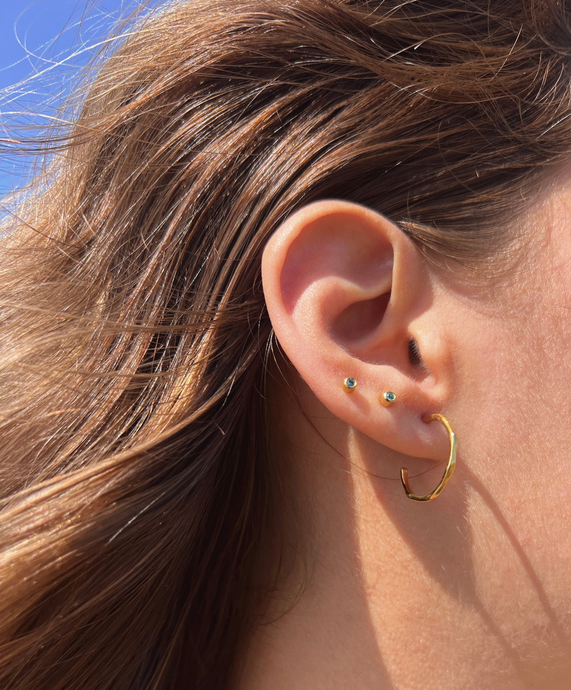 Wave Hoop Earrings