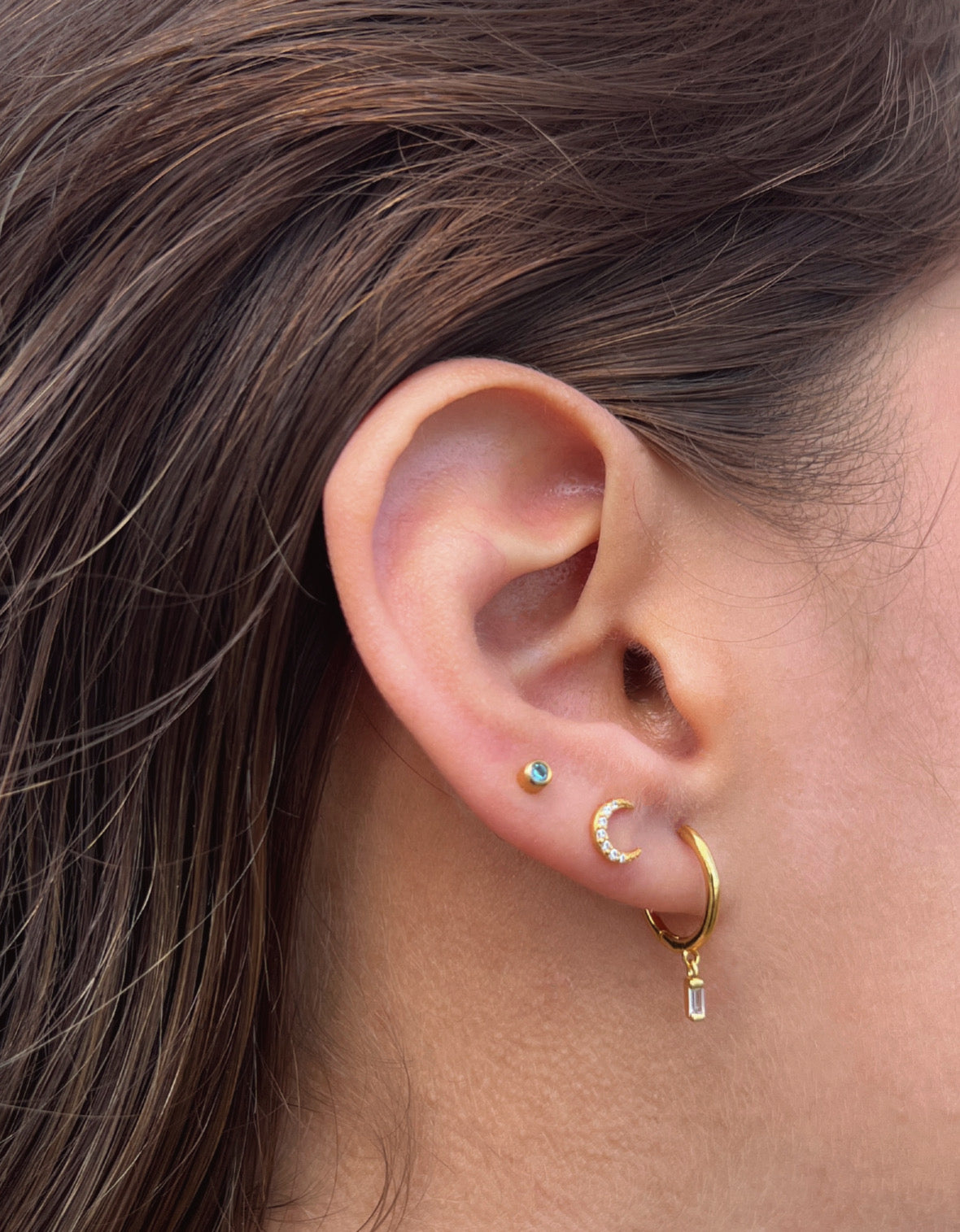 Moon Stud Earrings